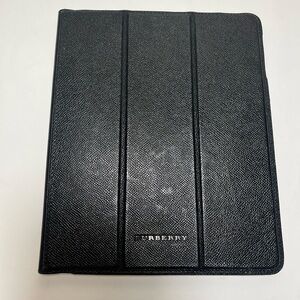 Burberry black leather mini iPad case